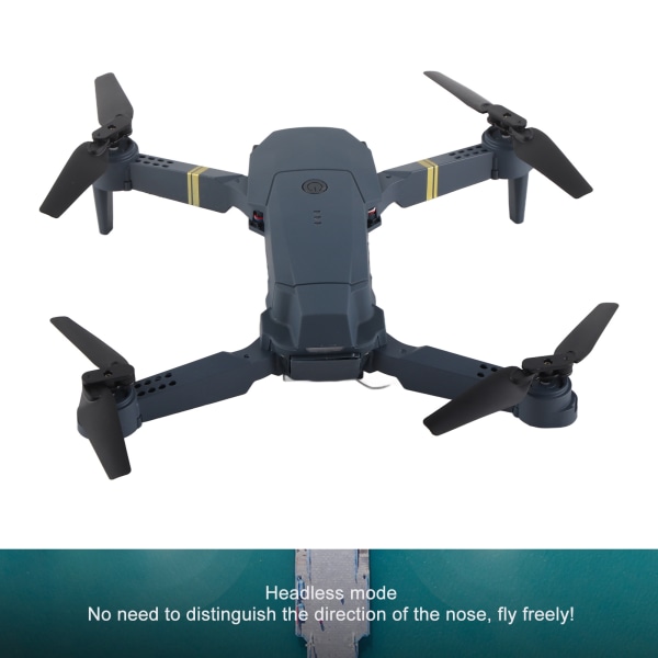 E58 Taitettava RC Drone 4K HD -ilmakuvaus ilmanpaineella vakiokorkuinen drone 480p-kameralla aikuisille lapsille