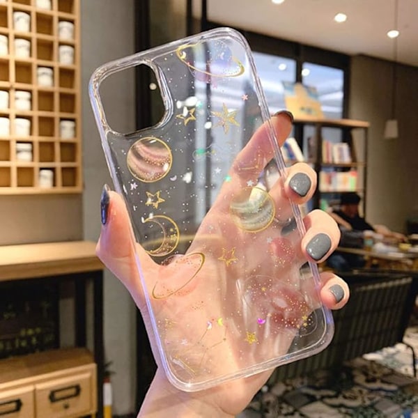 Skal för iPhone 11 Planet, Klar Mjuk TPU Flexibel Gummi Universum Regnbåge Planet Stjärna Design Skal för iPhone 11 (Planet)