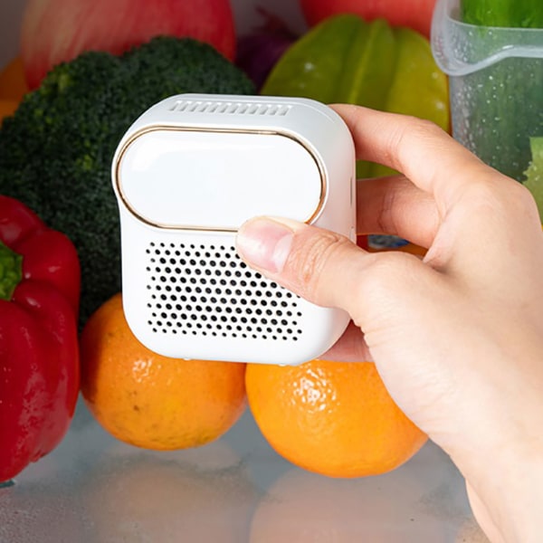 Jääkaapin hajunpoistaja Mini-ilmanraikastin Hajunpoisto USB-ladattava Jääkaapin hajunpoistaja