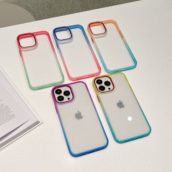 Skal för iPhone 13 Pro, [Gulnar inte] Stöttåligt skyddsskal Ultratunt, Lila+Blå