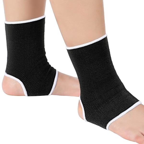 4 kappaletta / 2 paria lasten nilkkatukea kompressio lapsen nilkkatuki joustavat lasten kompressiosukat neulotut nilkkatuki tuki nilkkatuki lenkkeilyyn R Black 5-10 Years