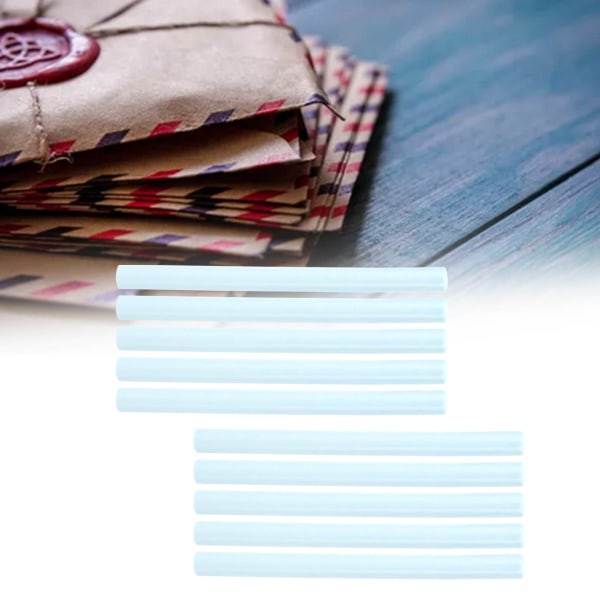 10 stk forseglingsvokspinner flerfarge små runde frimerkeverktøy for gjør-det-selv-invitasjoner kort konvolutter Snow Blue