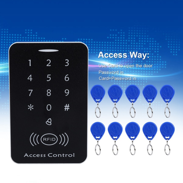 Dörråtkomstkontrollsystem RFID-kortläsare Lösenord Åtkomstknappsats Maskinkontroll