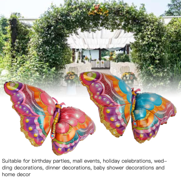 8 kpl 3D Butterfly Folio Ilmapallo Uudelleenkäytettävä Itsesaumautuva Alumiinifolio Eläin Ilmapallo Perhos Ilmapallot Syntymäpäivä häihin