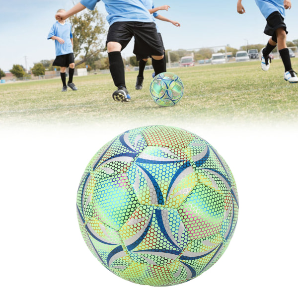 Glowing Soccer Ball Størrelse 5 Slidfast lysende fodbolde til Natspil Træningsgaver
