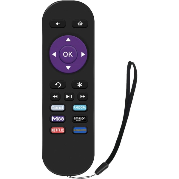 Erstatning av tapt fjernkontroll Kompatibel med Roku 1, Roku 2, Roku 3, Roku 4, (HD, LT, XS, XD), Roku Express. IKKE støtte Roku Stick, Roku Premi