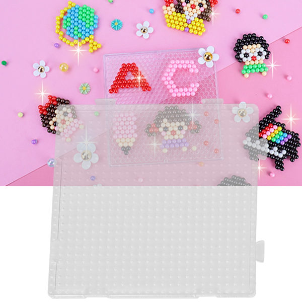Transparent geometrisk pluggtavla mall barn leksaker för 2,6 mm Perler pärlor Small Square