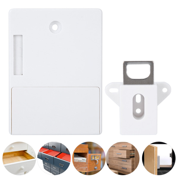 125KHz Smart Cabinet Lukko Elektroninen RFID-kortin aukko Ei Poraa vaatekaappi Sauna LockerWhite