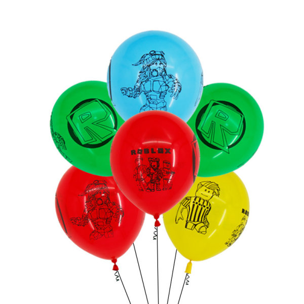 12 tums latexballong tecknad barns födelsedagsfest dekoration semester（6st)