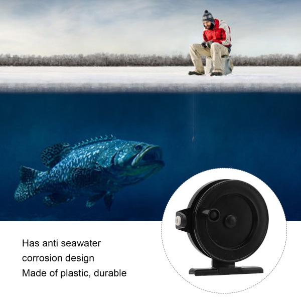 Plast Isfiske Vinterfiske Sneller for Fluefiske Reverse Spinning Bremse Gram Hjul Verktøy