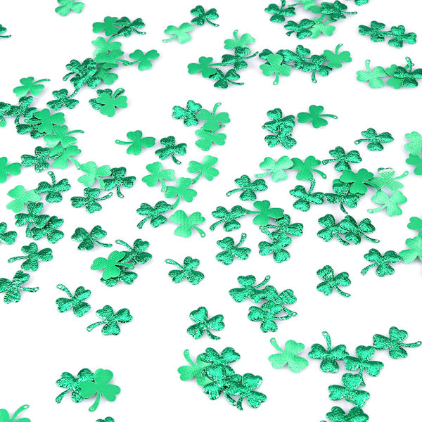 Onnen shamrock-konfetti, vihreä pöytäkonfetti joulujuhlan koristeluun, 300 kpl