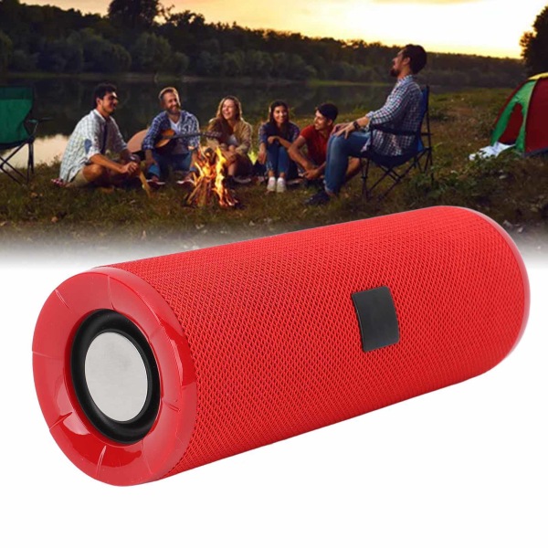 Bluetooth-kaiutin, punainen, langaton, kannettava, kompakti, USB-lataus, woofer-kaiutin kotiin ja ulkotiloihin