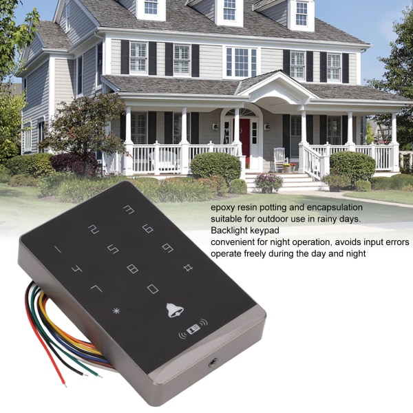 Keypad Touch Access Control System ID IC NFC Card Waterproof Backlight for Outdoors Indoors