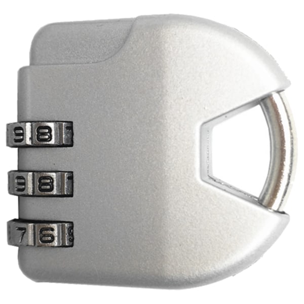 Luggage Lock DIY Setting Password Lightweight Zinc Alloy Material Combination Padlock for Suitcase TravelSilver White