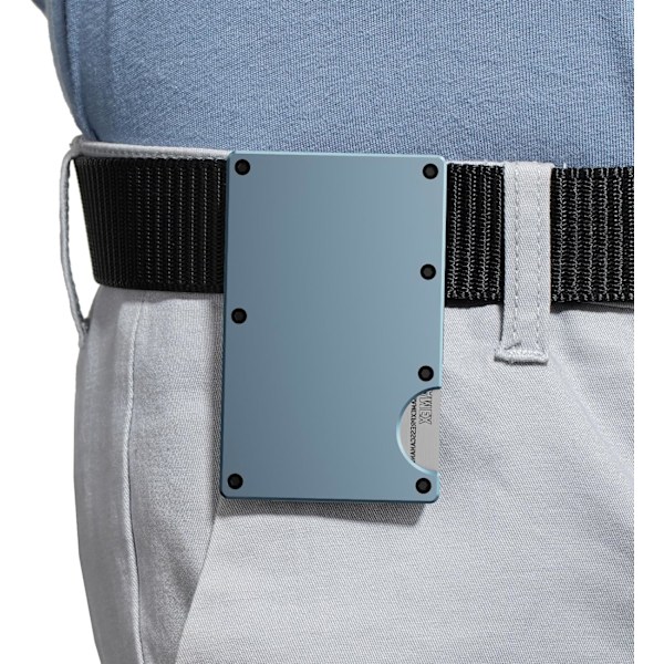 RFID-lompakko miehille, ohut: Etu taskulompakko rahaklipsillä, minimalistinen lompakko miehille, luottokorttikotelo lompakot miehille lahja Navy Blue