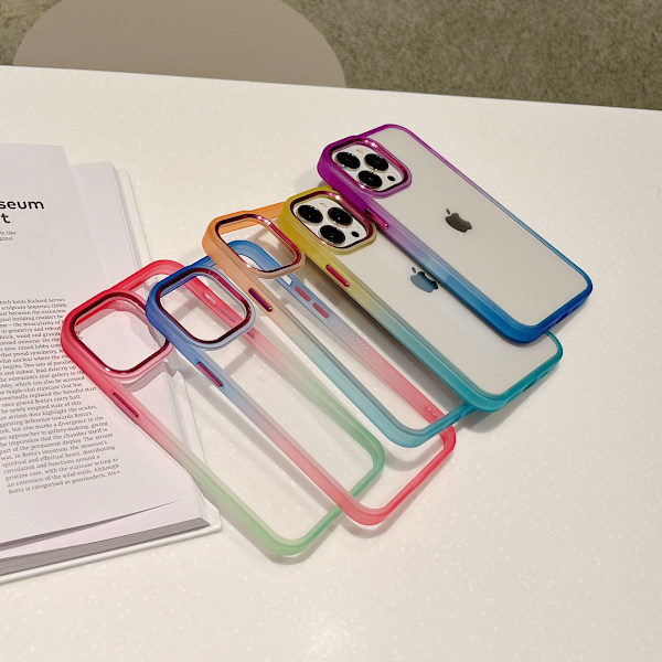 Skal för iPhone 13 Pro, [Gulnar inte] Stöttåligt skyddsskal Ultratunt, Lila+Blå