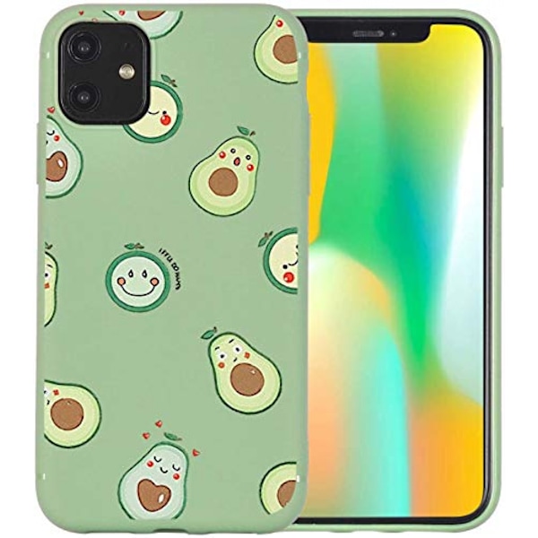 Lysegrønt Telefoncover Sødt Sjovt Tegneserie Avovado Baby Telefoncover Bumper Avocado Grøn Beskyttende Skal Kompatibel