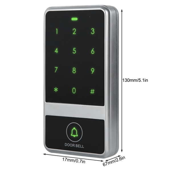 Kosketusnäppäimistö ID-kortinlukijan salasanan oven lukko kulunvalvontajärjestelmään (tavallinen)