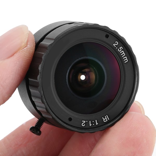 CCTV-objektiv med fast brännvidd 2,5 mm 3MP CS-fäste högupplöst för kamera