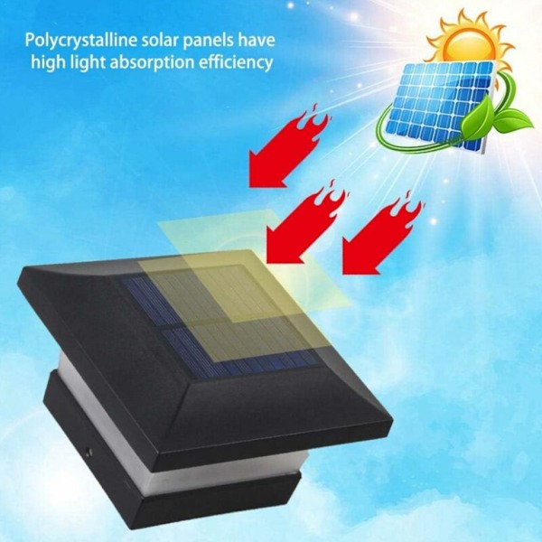 LED-aurinkokennoinen ulkoseinävalaisin, huvilan seinämaisemavalaisin, kodin seinävalaisin, superkirkas pylväs, valkoinen