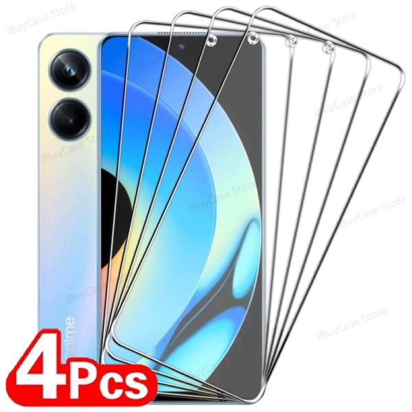 4PCS skärmskydd för Realme 10 Pro 5G härdat glas