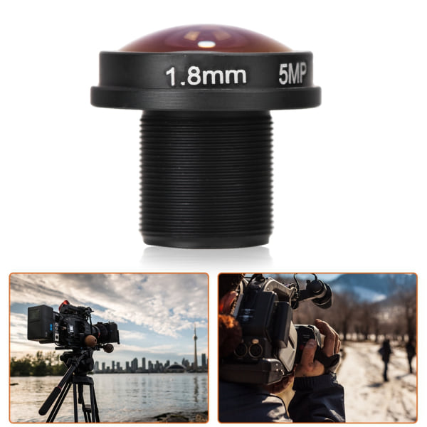 Nyt 1,8 mm 180° objektiv HD 5 MP fisheye-visning CCTV vidvinkelkamera