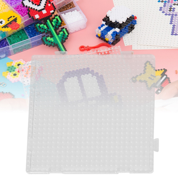 Transparent geometrisk pluggtavla mall barn leksaker för 2,6 mm Perler pärlor Small Square