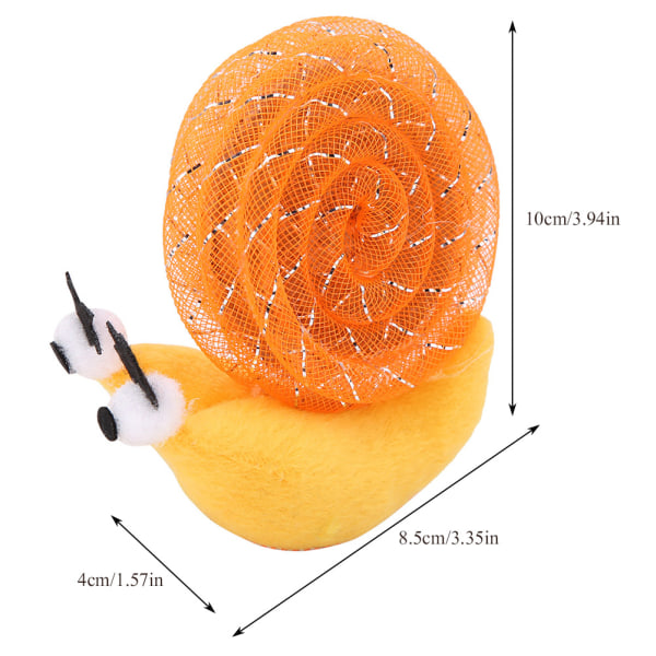 Cat Plysj sneglemønster Interaktivt skrape Tygge Trening Leke for kattunge (oransje)