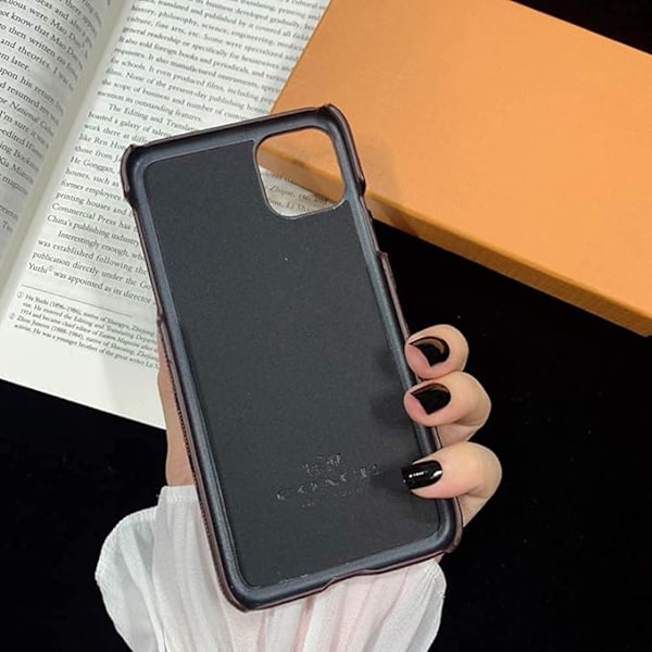 Luksusmærke til Apple iPhone 12 Pro Max Cover 6,7 tommer, Luksuriøst Stilfuldt PU Læder Ultra Slim & Tynd Blød TPU, Skridsikker, Faldsikker, S
