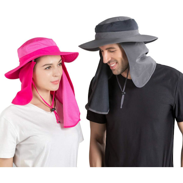 Utomhus solhatt UPF 50 skydd Vattentät fiskehatt Ansiktsmask Sommar nackskydd hatt Kakhi