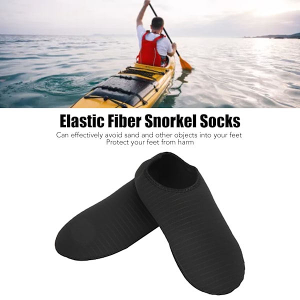 Snorkling sokker elastiske fiber strand sokker undervandsdykning tilbehør til surfing svømning XL