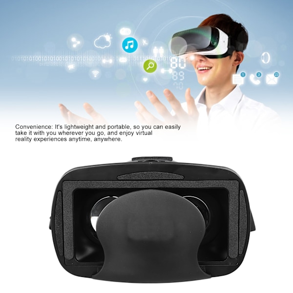 Virtual Reality-headset med justerbara remmar, immersivt ögonskydd, 3D VR-glasögon för att spela 3D-spel och film 10 pcs