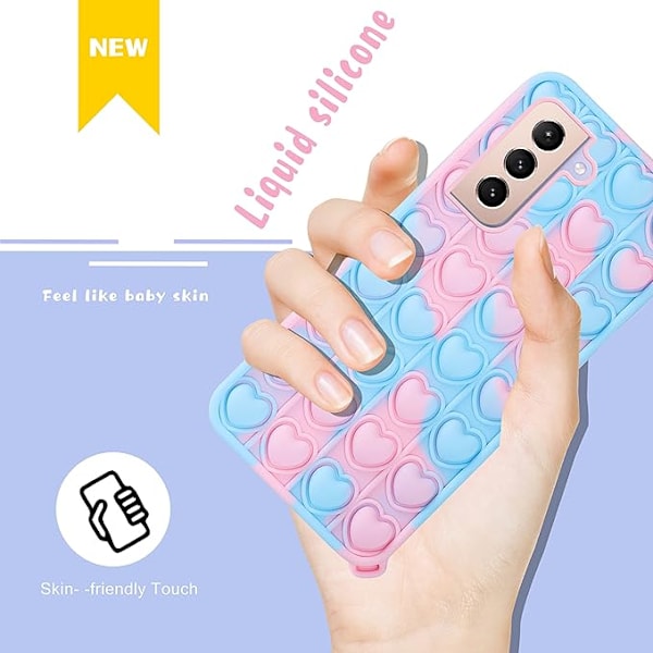 Trendigt och roligt skal för Samsung Galaxy S22, Silikon Estetiskt Tecknat Roligt Sött Coolt Kawaii Designer Fidget Skal för Pojkar G