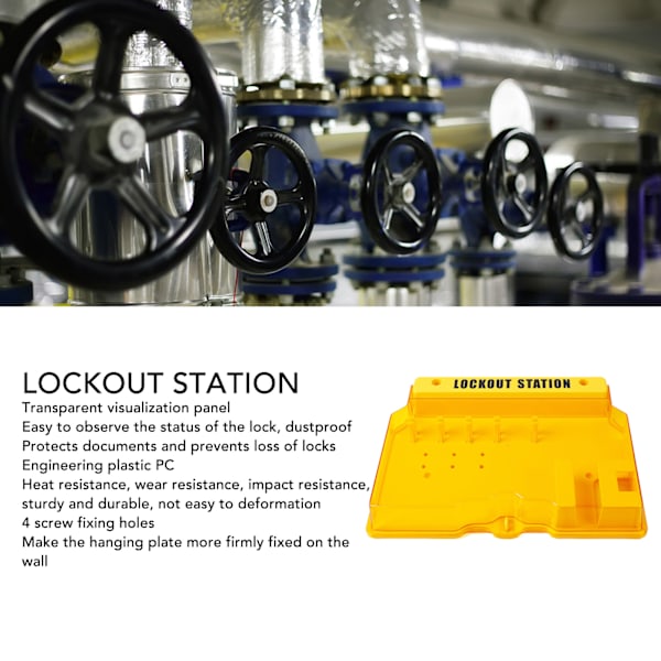 Visuell styring av lockout-tagout-stasjon 5 Lock Bit Covered Lockout-tagout-stasjon for industri