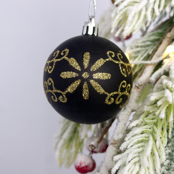 44st julgranboll typ hängande dekoration jul färgglad dekoration boll julgran presentdekoration（grönt guld）