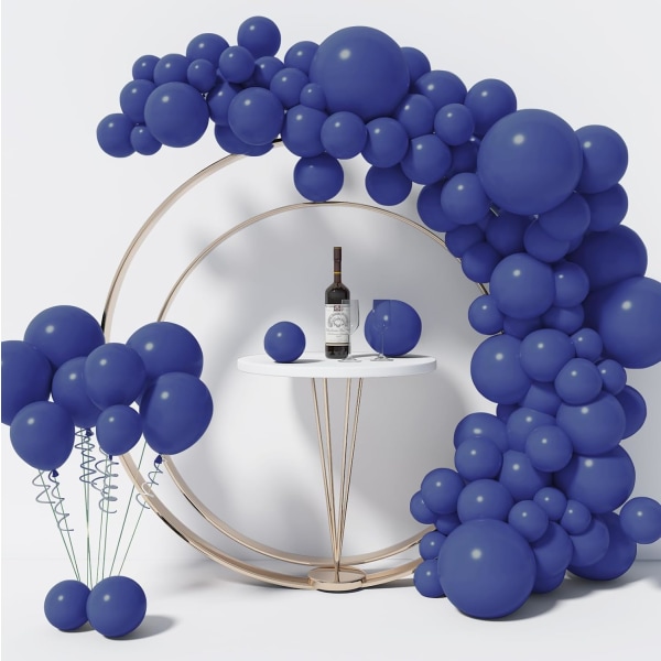 130PCS Marinblå Ballonger Olika Storlekar 18\" 12\" 10\" 5\" Ballongbåge Dekorationsset Perfekt för Födelsedagsfest, Examen, Babyshower, Bröllop, Helgdag Navy Blue