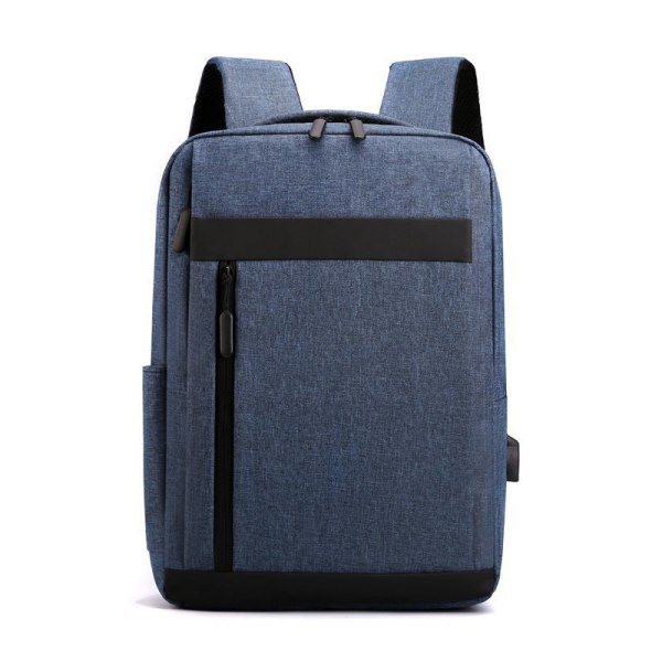 1st multifunktionell vattentät ryggsäck, med USB laddning, enfärgad bärbar datorväska för utomhusresor och pendling (svart)