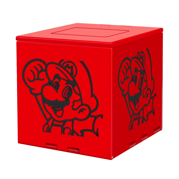 Kompatibel med Nintendo Switch, Extra Large Capacity Switch Game Case, Uppgraderad 41 Slots Switch Game Card Storage Box, Press to Unfold Fun Card Case Mario