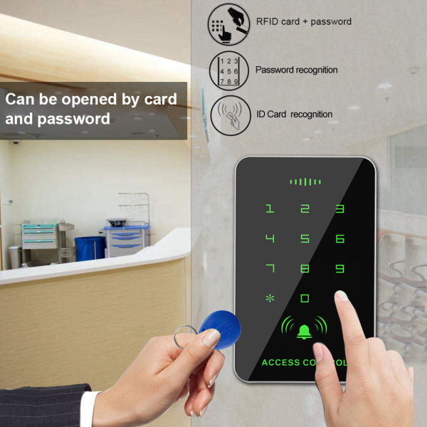 Lösenord för RFID-åtkomstkontrollkortläsare med 5 nyckelbrickor
