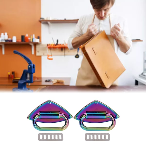 Laukun solki Vakaa Kestävä Kestävä Hieno Kaunis Koristeellinen Lompakon laitteisto DIY-laukkuille Käsilaukut Colorful