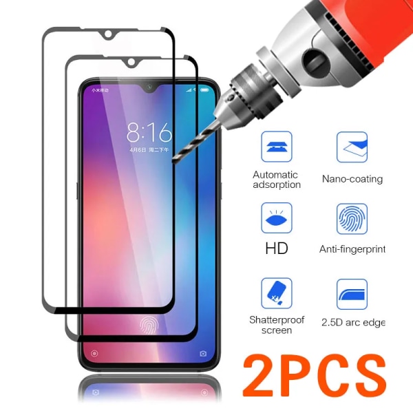 2PCS Full Cover Härdat Glas För Xiaomi Redmi Note 10 Pro Skärmskydd Glas
