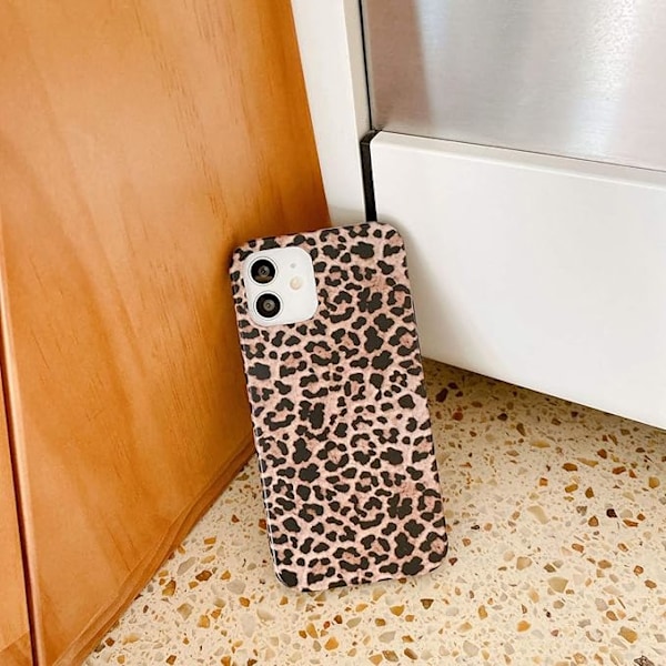 Leopard Cheetah Mönster Mobilskal för iPhone 12 Promax Tjejig Design Mjukt Flexibelt Skyddande Lyxigt Gummi Gel Baksida (iphone12Pr