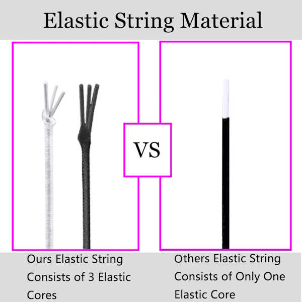 Elastisk snor til armbånd, 2 ruller 1 mm robust elastisk snor til smykkefremstilling, halskæder, perlearbejde sort og hvid Black and White