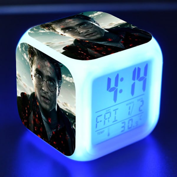 Harry Potter väckarklocka Harry Potter Harry Magic Färgglad stämningsfull LED Luminous väckarklocka（11）