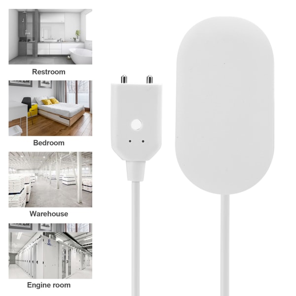433MHz vannlekkasjedetektor Trådløs Intelligent Sensitive med lydalarm for husholdning