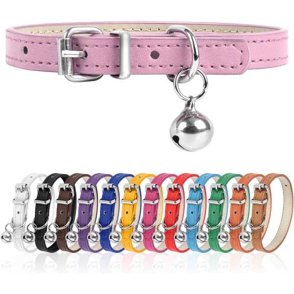 XXS Hundehalsbånd til Tekop Justerbart Tekop Hundehalsbånd til Små Mellemstore Store Hunde 3/8 tommer Bredde (Pink, XXS) Pink XS