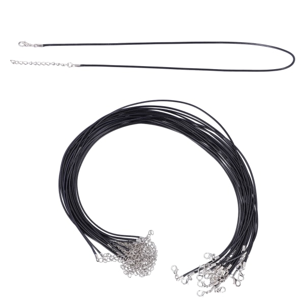 20 st vaxade halsbandssnören Hängsnöre för hängen med lås gör-det-själv smycketillverkningsmaterial