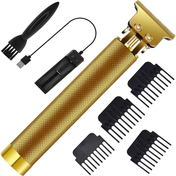 Winnieindustries hårtrimmers för män, klippmaskiner för hårklippning, sladdlös barberhårstrimmer, elektrisk T-blad grooming kit för hår Gold