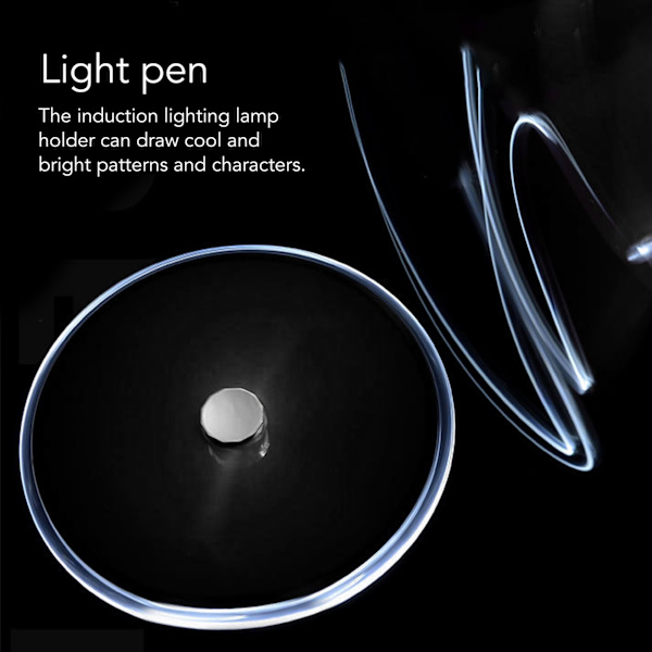 Fingertip Luminous Gyro Kuglepen Finger Spinning Skrivepen med LED-lys til Stressaflastning Sort