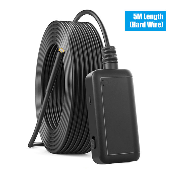 0,2 tum 5MP IP67 6 lysdioder WiFi endoskop boreskop inspektionskamera för iOS/Android-smartphones 5m/16,4ft kabel